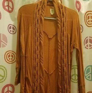 Burnt Orange Anthropologie Soft Cardigan